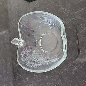 Crystal Apple-shaped Vintage Dish
